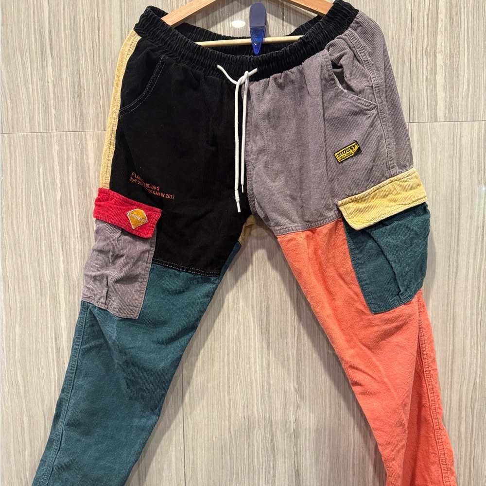 Stussy Multicolor Patchwork Cargo Pants - image 1